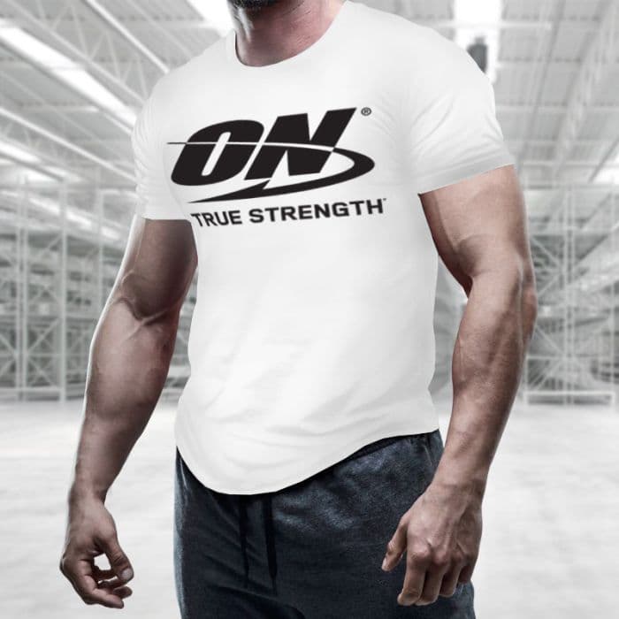 True Strength White T-shirt - Optimum Nutrition